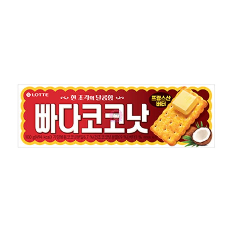 乐天奶油椰子曲奇100g Lotte Butter Coconut Biscuit