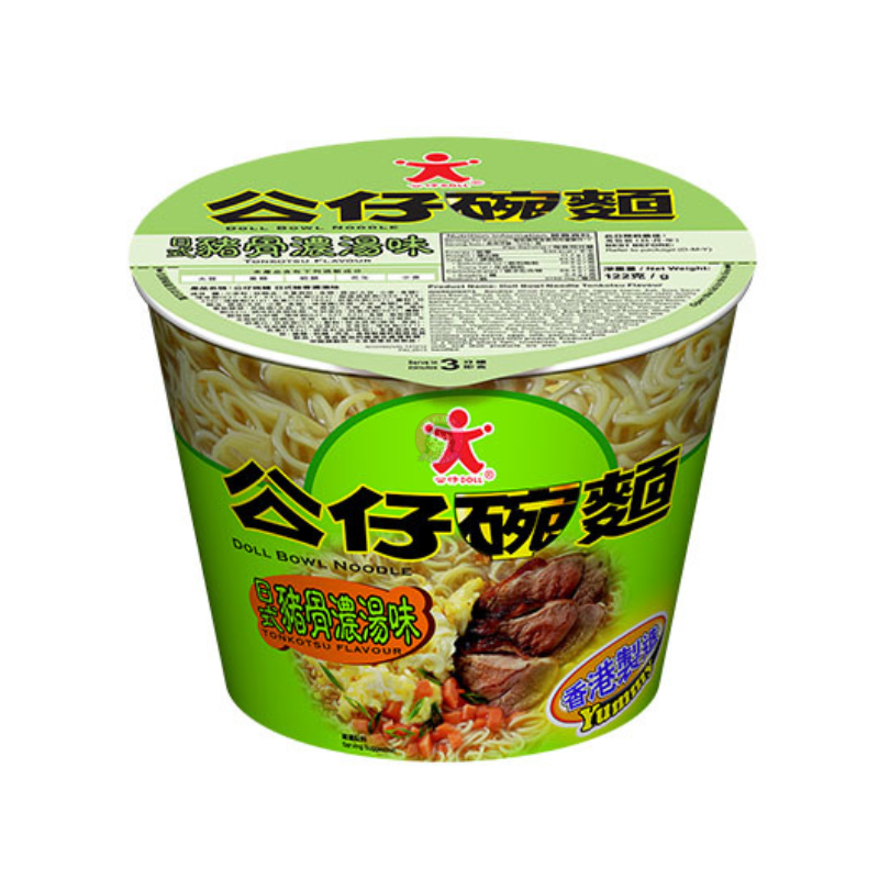 公仔日式猪骨浓汤味面碗122g Doll Tonkotsu Flavour Noodle Bowl