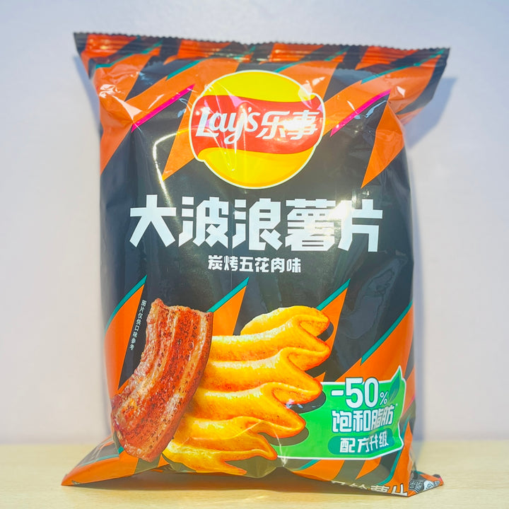 乐事大波浪薯片炭烧五花肉味70g Lay's Potato Chips Grilled Pork Belly Flavour