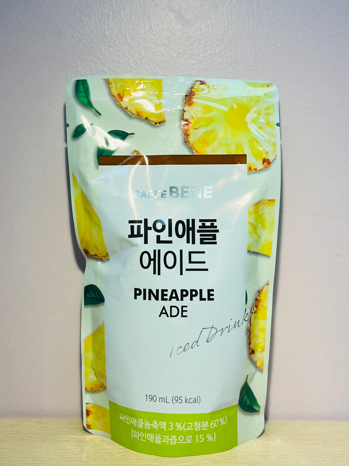 Caffe Bene Pineapple Ade Korean Pouch Drink 190ml