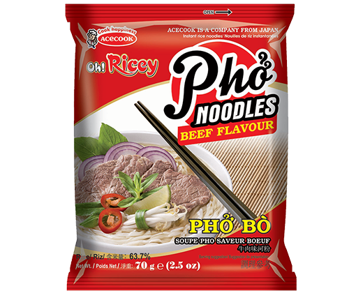 Acecook Oh! Ricey Instant Noodle Beef Flavour 70g 牛肉味河粉