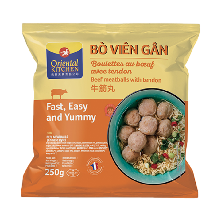 万兴牛筋丸250g Oriental Kitchen Beef Meatballs Nerve