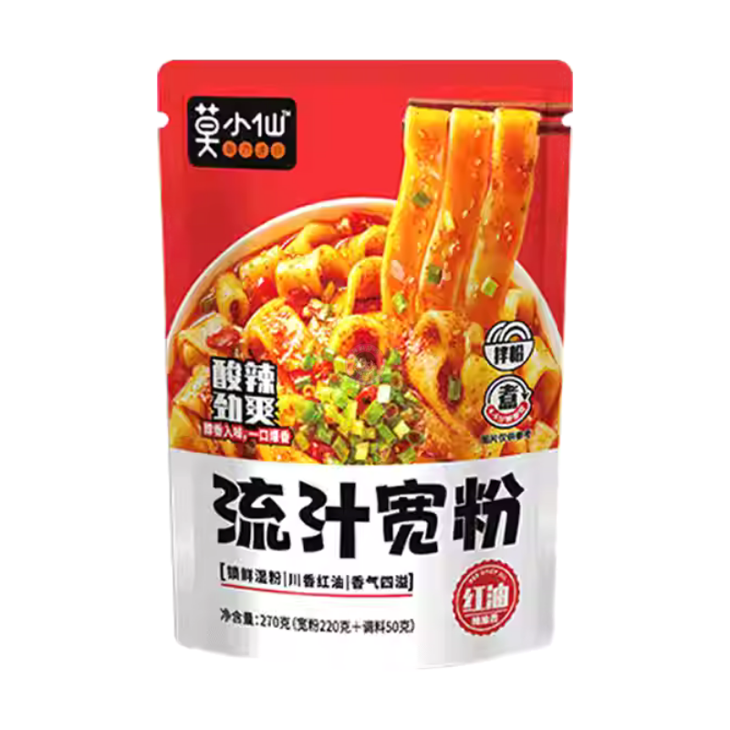 莫小仙红油流汁宽粉270g MXX Chilli Oil Noodle