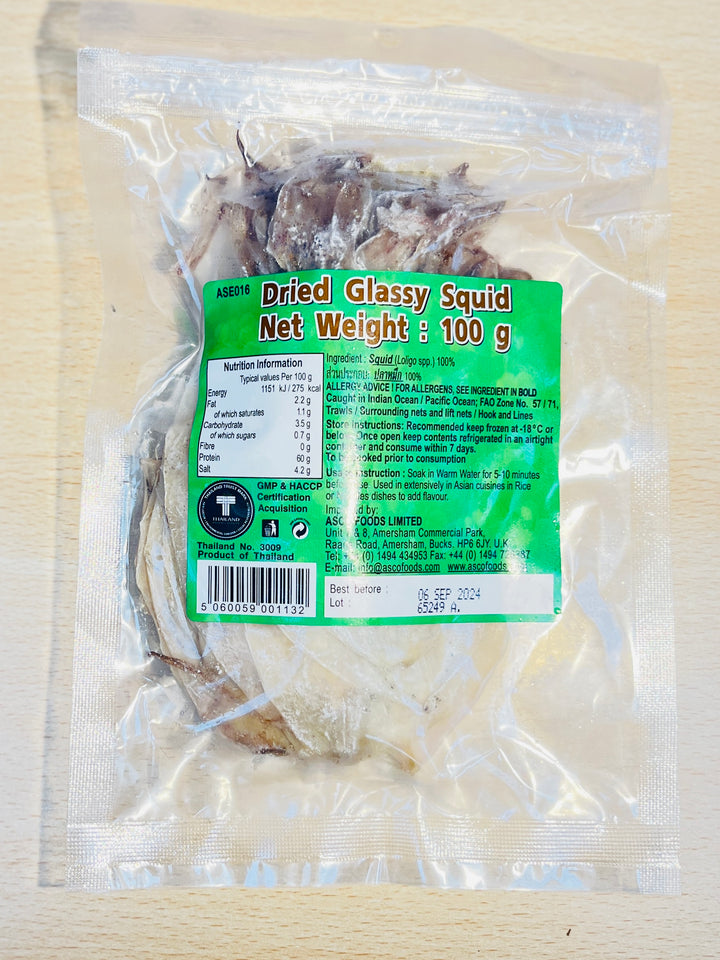 Asean Seas Dried Glassy Squid 100g