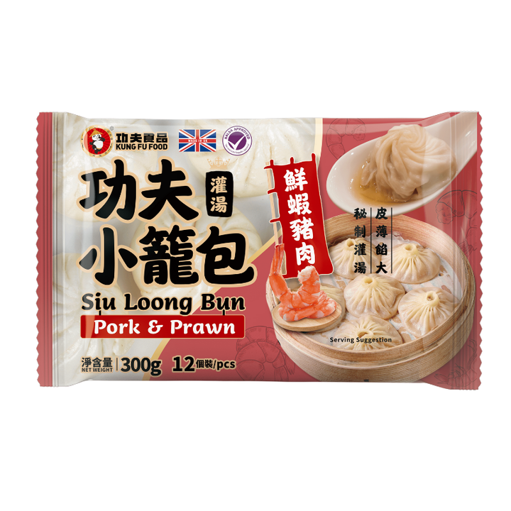 功夫鲜虾猪肉小笼包300g Kung Fu Pork & Prawn Soup Dumplings