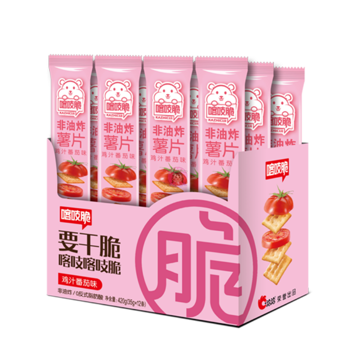 洽洽嘎吱脆薯片鸡汁番茄35g CC Potato Chips Chicken With Tomato Flavour