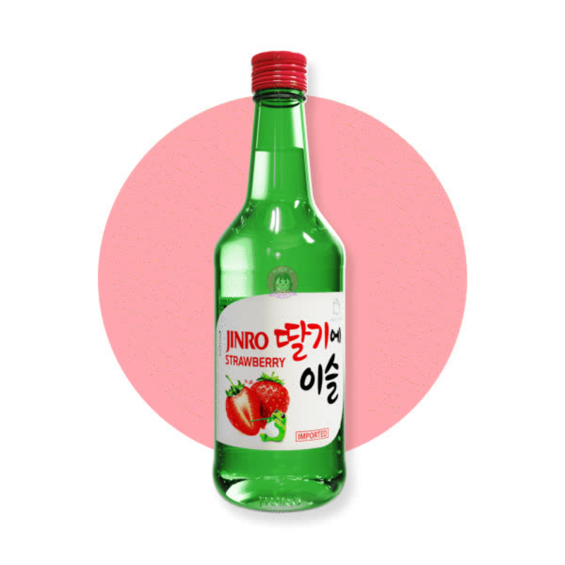 真露韩国烧酒草莓味360ml Jinro Strawberry Soju 13.5%ALC