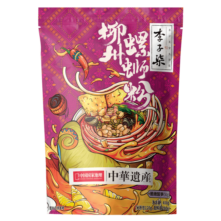 李子柒柳州螺狮粉酸笋味400g LZQ Liuzhou Luosi Noodles Pickled Bamboo