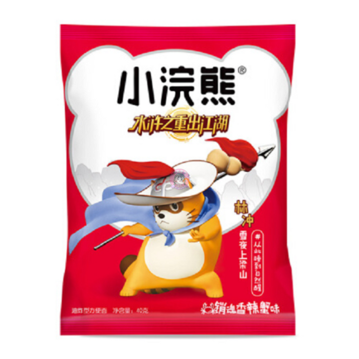 统一小浣熊干脆面香辣蟹味40g Unif noodle snack Spicy Crab Flavour