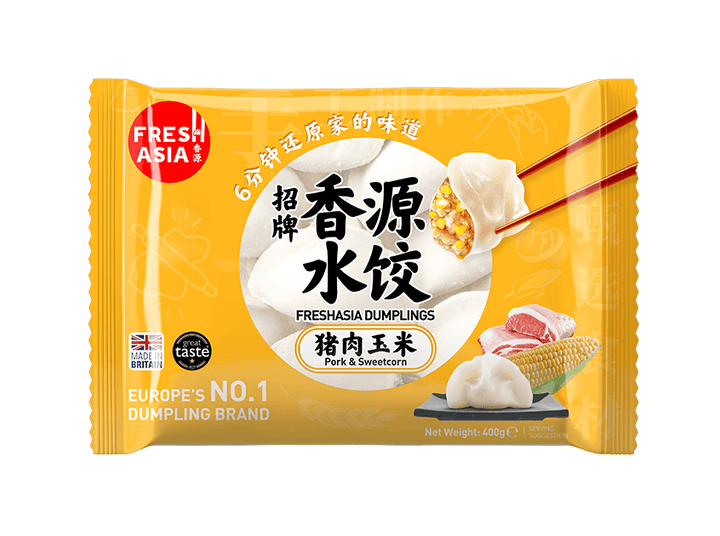 香源猪肉玉米水饺400g Freshasia Pork & Sweetcorn Dumplings