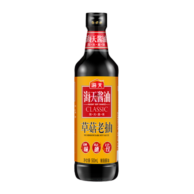 海天招牌草菇老抽500ml HD Mushroom Dark Soy Sauce