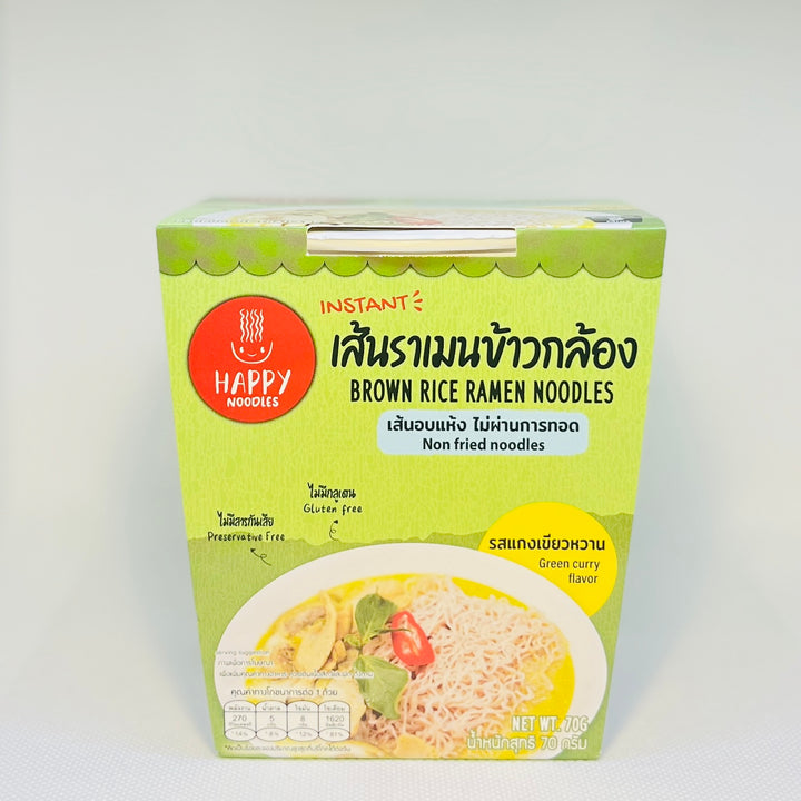 Happy Noodle Brown Rice Ramen Noodle Thai Green Curry Cup 70g