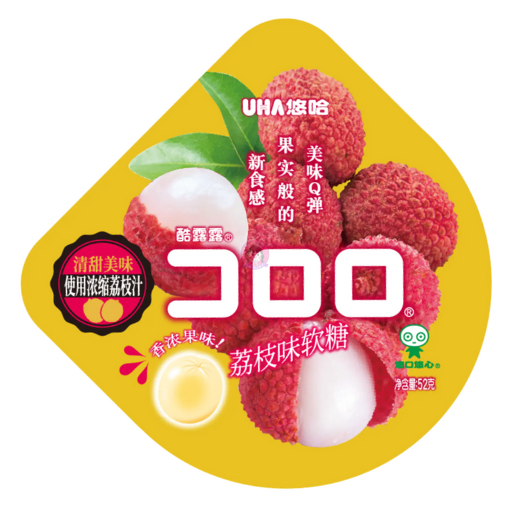 悠哈酷露露软糖荔枝味52g Uha Kororo Soft Candy Lychee Flavour