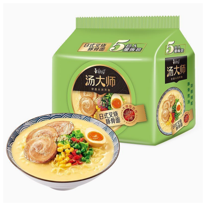 康师傅汤大师日式叉烧豚骨5pcks KSF BBQ Pork Bone Noodle