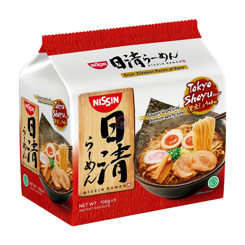 日清拉面东京酱油味5pcks Nissin Japenese Ramen Tokyo Shoyu Flavour