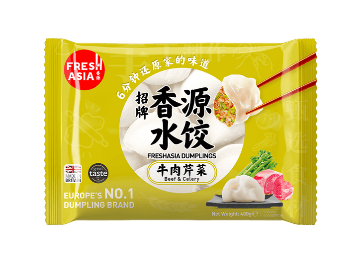 香源牛肉芹菜水饺400g Freshasia Beef & Celery Dumplings