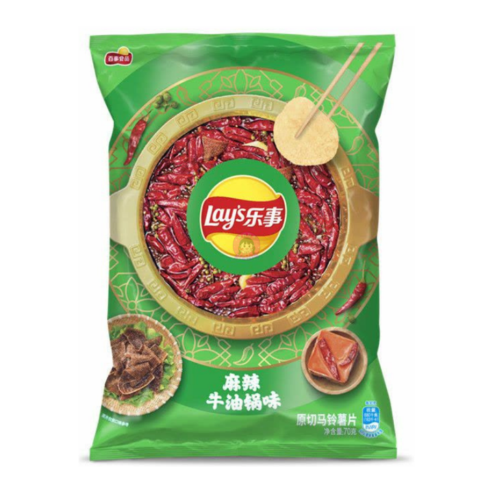 乐事麻辣牛油锅薯片70g Lay's Spicy Hotpot Potato Crisps