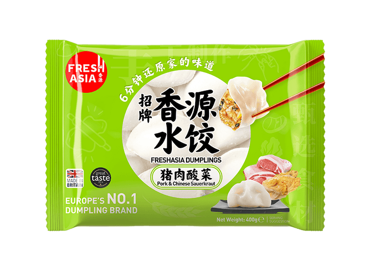 香源猪肉酸菜水饺400g Freshasia Hot & Spicy Pork Dumplings