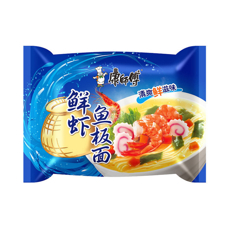 康师傅鲜虾鱼板面98g Master Kang Artificial Fish Flavour