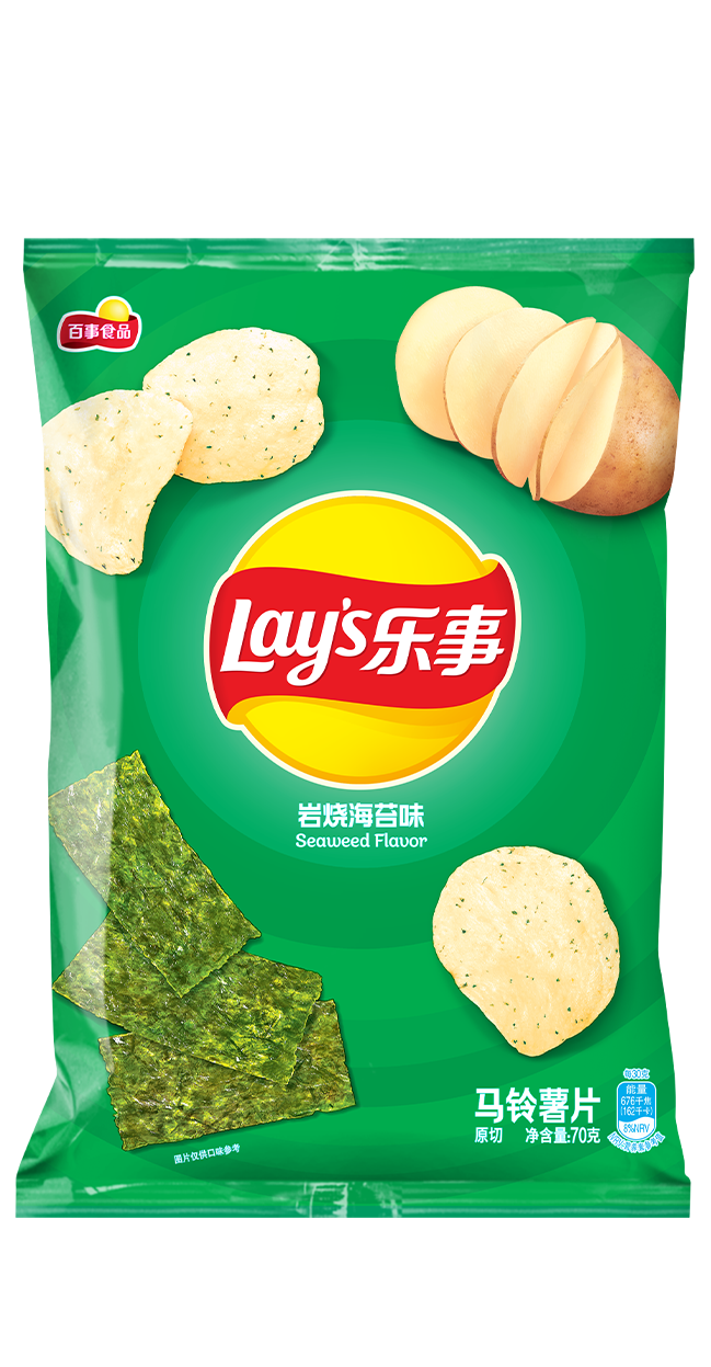 乐事薯片岩烧海苔味70g Lay's Potato Chips Seaweed