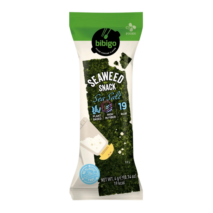 Bibigo Seaweed Snacks Sea Salt Flavour 4g 必品阁零食紫菜海盐味