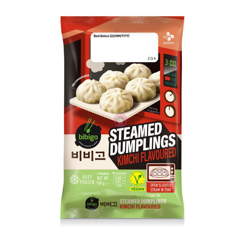 Bibigo Steamed Dumpling Kimchi Vegan (Microwaveeable) 168g 必品阁小笼包泡菜味可微波