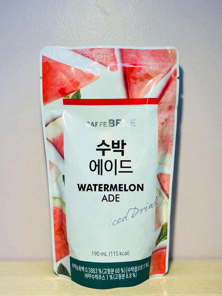 Caffe Bene Watermelon Ade Korean Pouch Drink 190ml