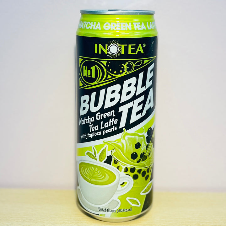 Inotea Bubble tea Matcha Green Tea Latte With Tapioca Pearls 490ml