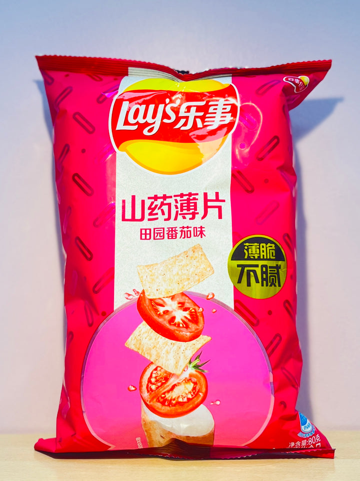 乐事山药薄片蕃茄味80g Lay's Yam Chips Tomato Flavour