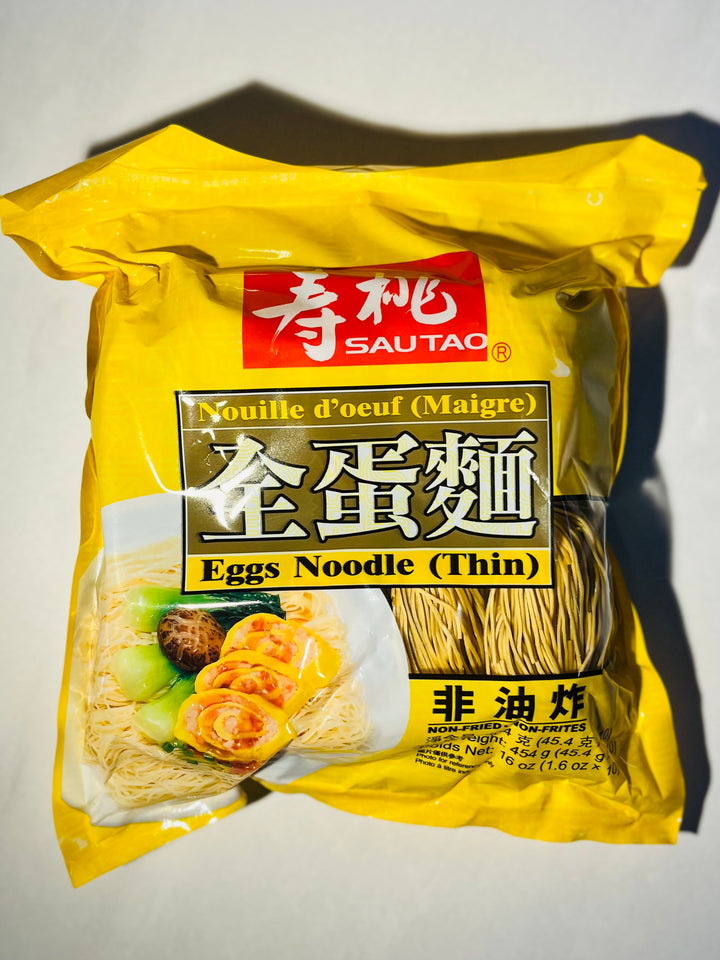 寿桃全蛋面细面454g ST Dried Noodle Thin