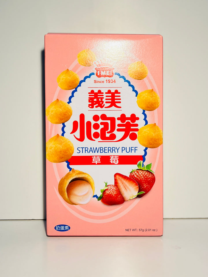 义美小泡芙草莓味57g YM Strawberry Puff