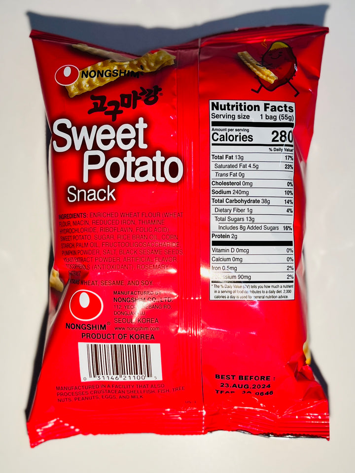 农心甜土豆条55g Nongshim Sweet Potato Snack