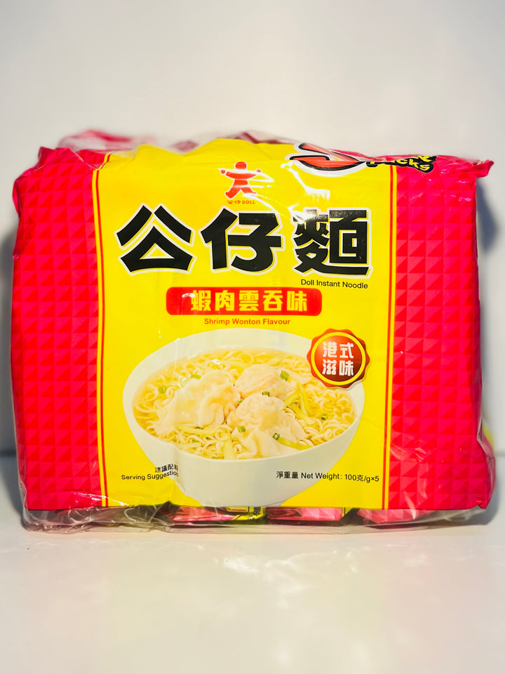 公仔面鲜虾云吞面5pcks DL Instant Noodle Shrimp Wonton Flavour