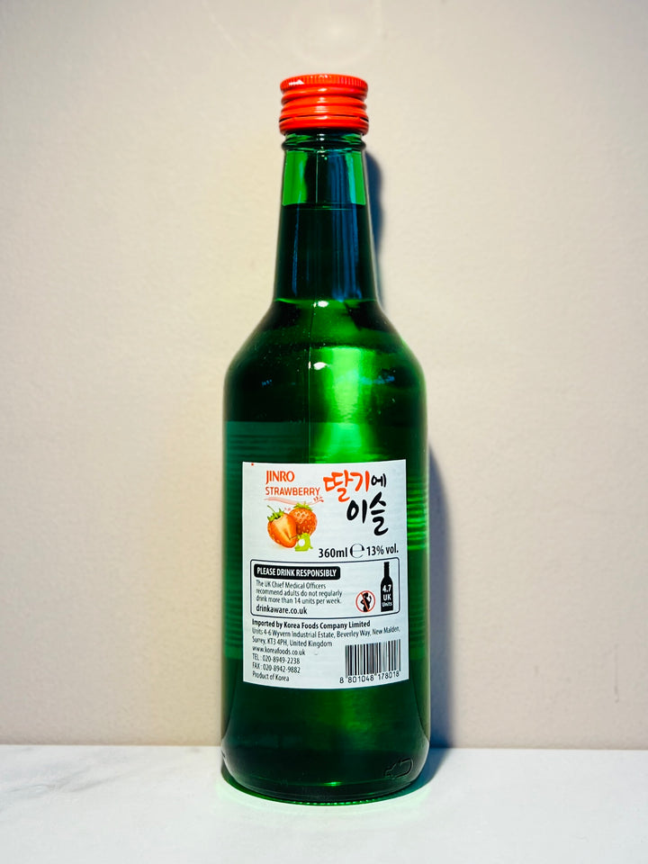 真露韩国烧酒草莓味360ml Jinro Strawberry Soju 13.5%ALC