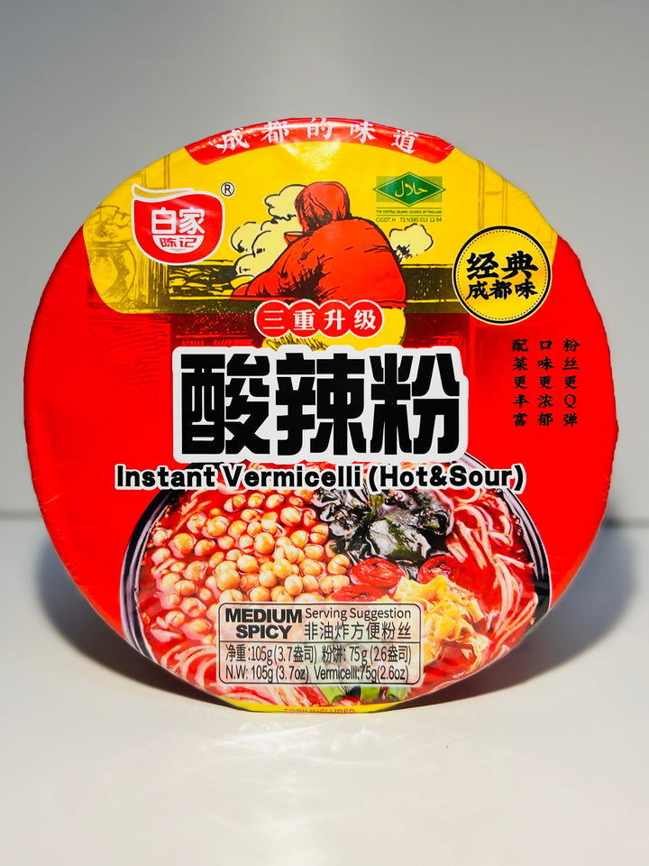 白家碗装红薯粉丝酸辣粉105g BJ Instant Sweet Potato Noodle