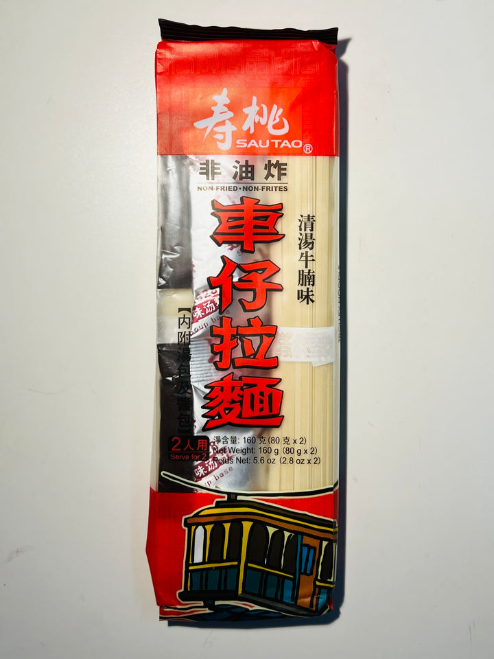 寿桃车仔拉面清汤牛腩味160g ST Noodle Beef Soup