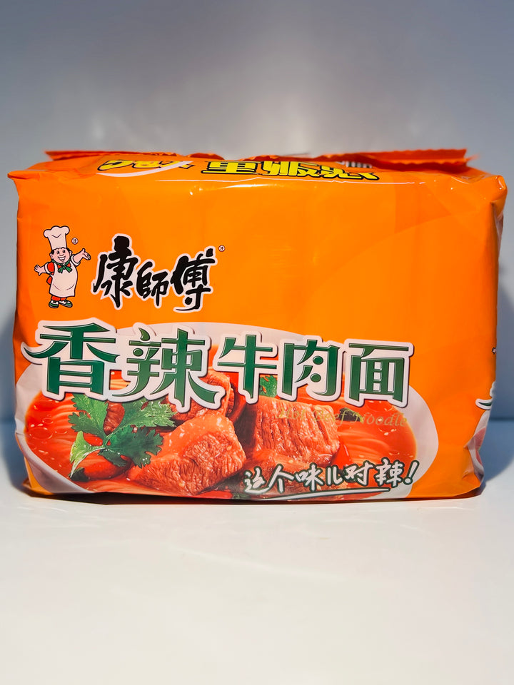 康师傅香辣牛肉面5pcks Master Kang Instant Noodle Spicy Beef Flavour