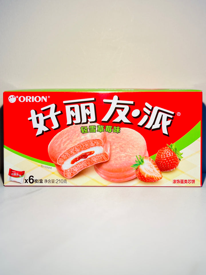 好丽友派轻雪草莓味6只装210g Orion Pie Strawberry Flavour