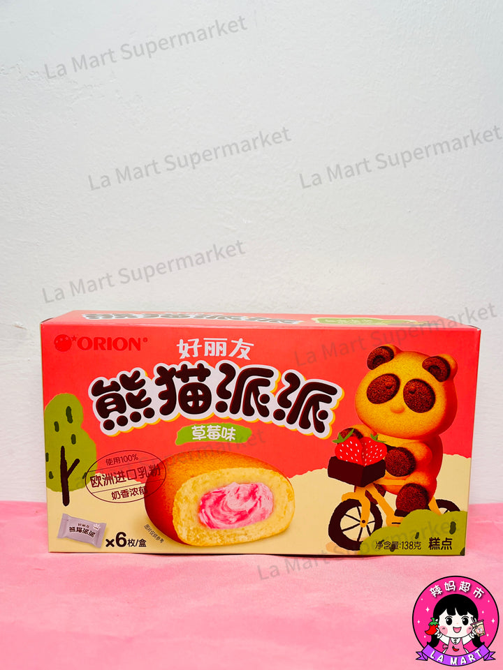 好丽友熊猫派派草莓味6pcs 138g Orion Panda Pie Strawberry Flavour