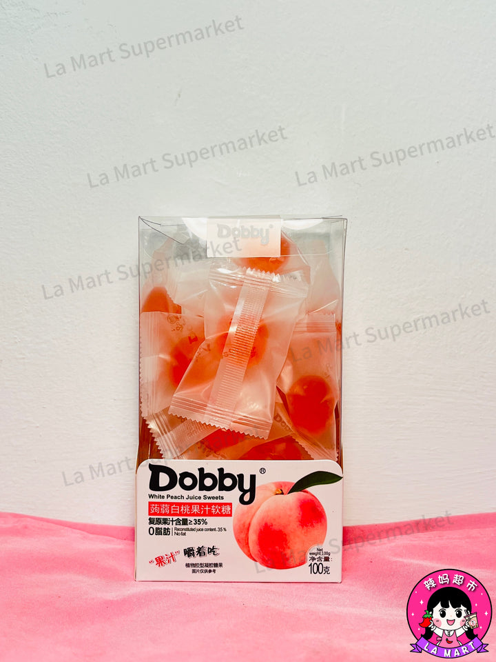 哆比果汁软糖蒟蒻白桃味100g Dobby Soft Candy Peach Flavour