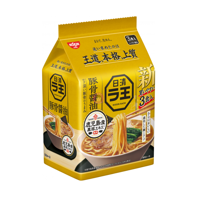 Nissin Raoh Tonkotsu Soy Sauce Noodle 5pcks 日清面王豚骨酱油拉面