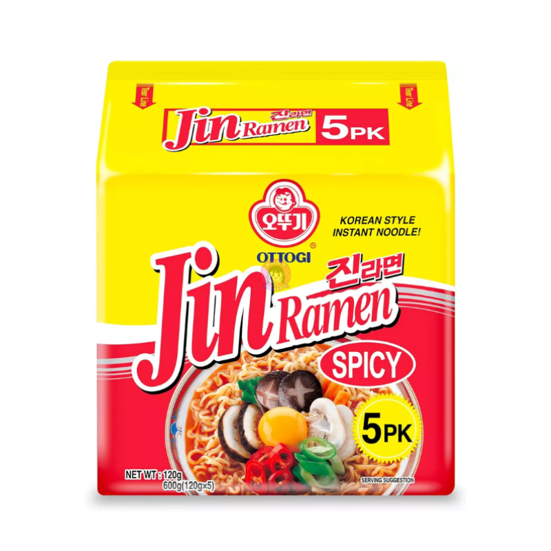 Ottogi Jin Ramen Spicy 5pcks