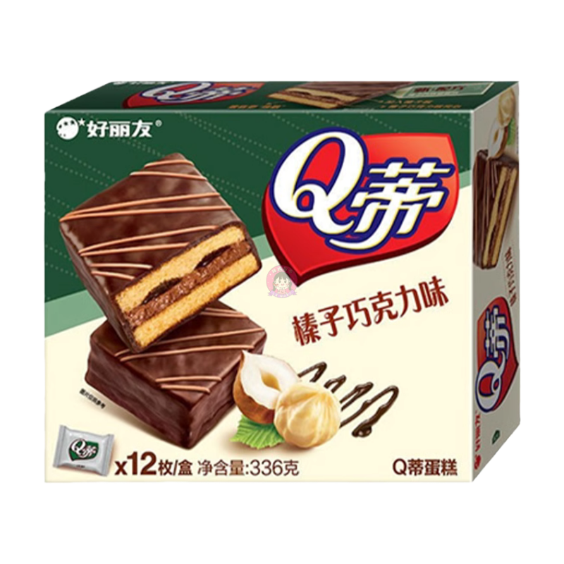 好丽友Q蒂榛子巧克力味12pcs Orion Q Biscuits Hazelnut Flavour