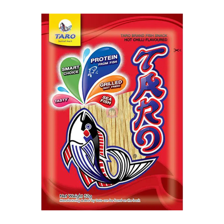 Taro Fish Snacks Hot Chilli Flavour 52g