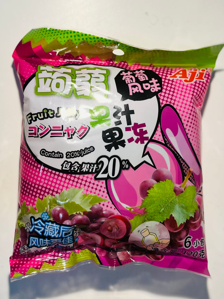 Aji 蒟蒻果汁果冻葡萄味120g Knojac Jelley Grape Flavour