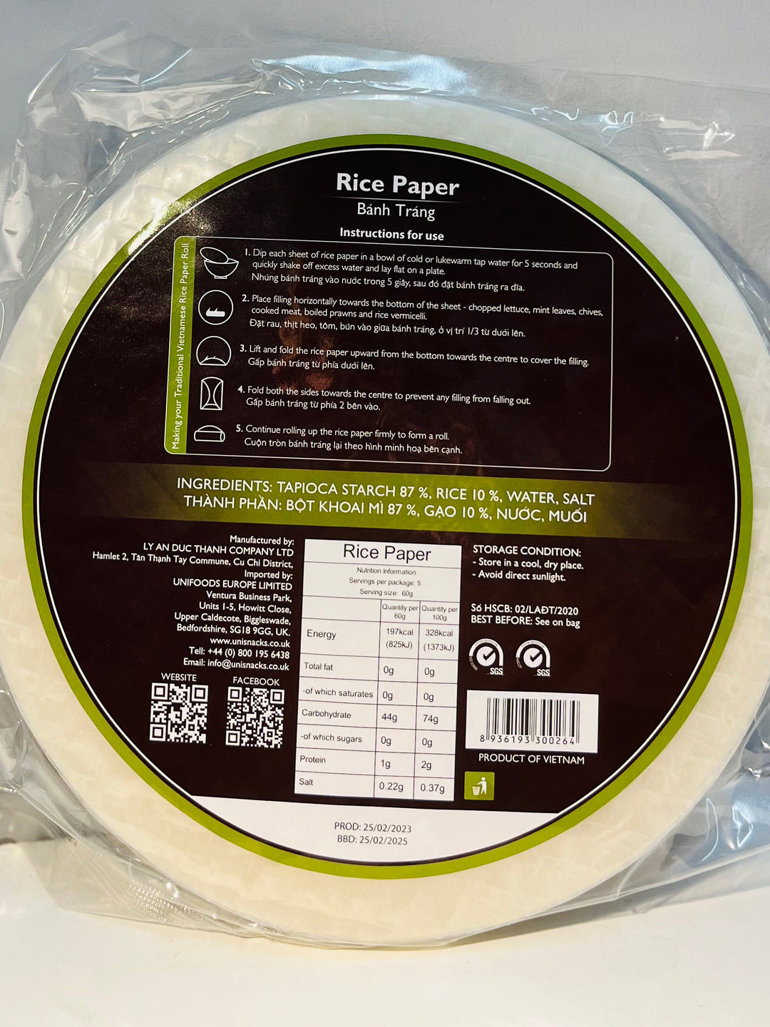 Mekng River Rice Paper Original Flavour 22CM 300g