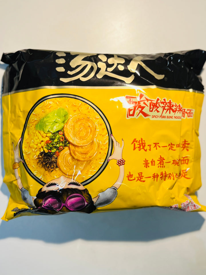 统一汤达人酸辣豚骨拉面130g Unif Pork Soup Spicy Soup Noodle