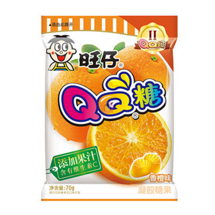 旺仔qq糖香橙味70g WW QQ Gummy Orange Flavour