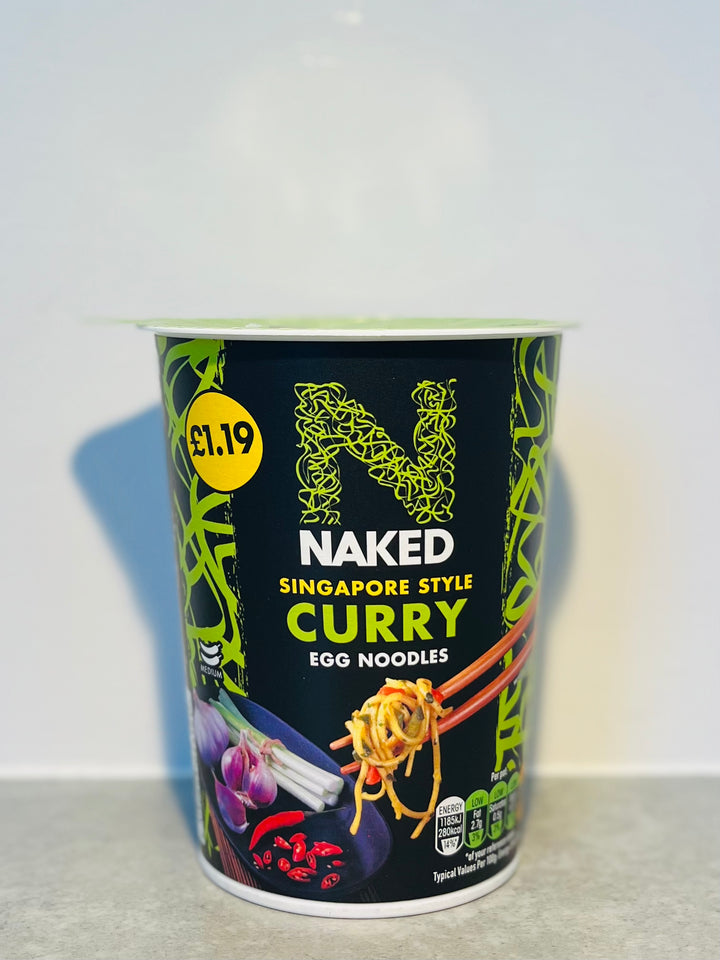 Naked Singapore Style Curry Egg Noodle 78g 新加坡风味咖喱