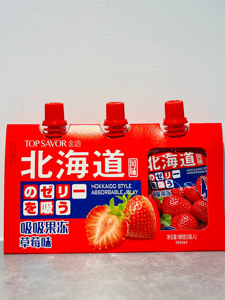 金语北海道吸吸果冻草莓味180g Topsavor Strawberry Jelly